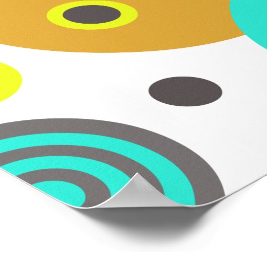 Poster Points de cercles Abstraits (Coin)