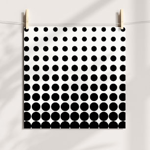 Poster Points de demi-teinte blancs et noirs