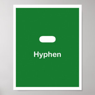 Poster Points de ponctuation - Hyphène