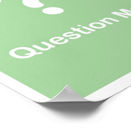 Poster Points de ponctuation - Point de question (Coin)