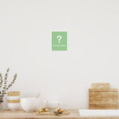 Poster Points de ponctuation - Point de question (Cuisine)