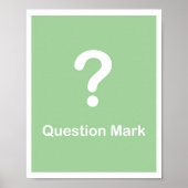 Poster Points de ponctuation - Point de question (Devant)