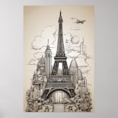 Poster Points de repère emblématiques dans la Masque Mono (Devant)