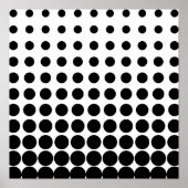 Poster Points demi-teintes blanc et noir (Devant)