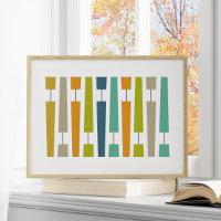 Points d'exclamation colorés Mi-siècle géométrique