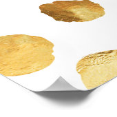 Poster Points d'or Faux Foil Motif Dot Texture Arrière -  (Coin)