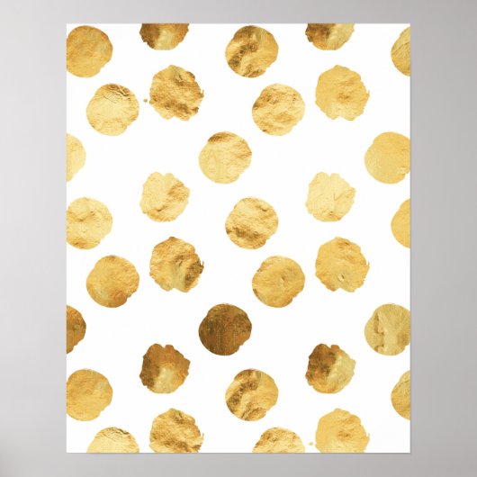 Poster Points d'or Faux Foil Motif Dot Texture Arrière -  (Devant)