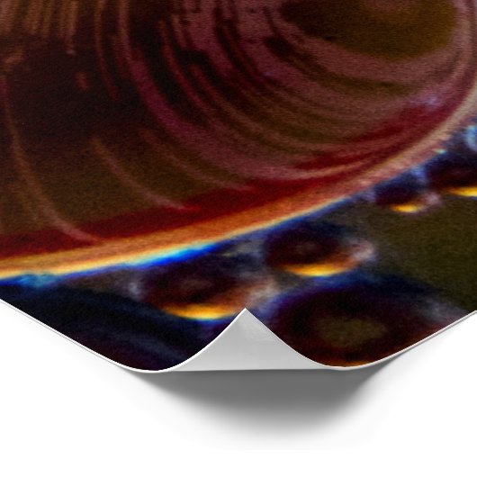 Poster Points dorés et rouges (Coin)