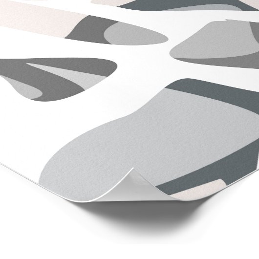 Poster Points gris clair motif Abstrait tacheté (Coin)