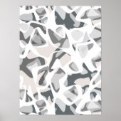 Poster Points gris clair motif Abstrait tacheté (Devant)