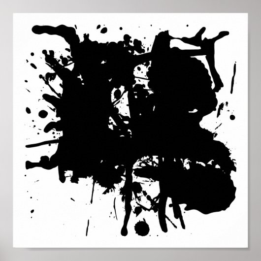 Poster Points noirs Abstraits modernes (Devant)