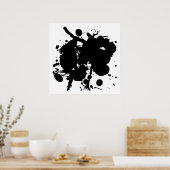 Poster Points noirs Abstraits modernes (Cuisine)