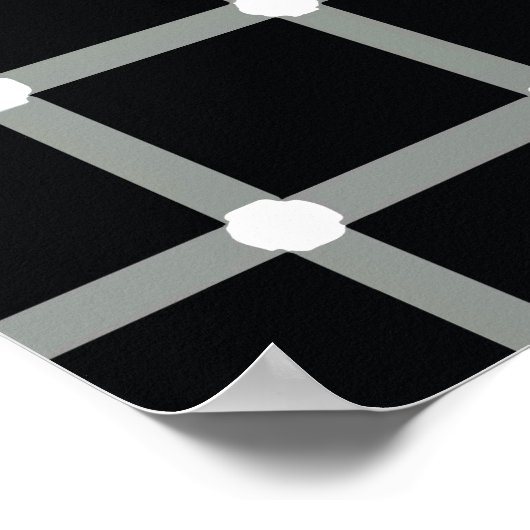 Poster Points noirs clignotants - Illusion optique (Coin)