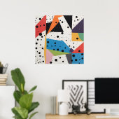 Poster Points noirs en papier collage (Bureau à domicile)