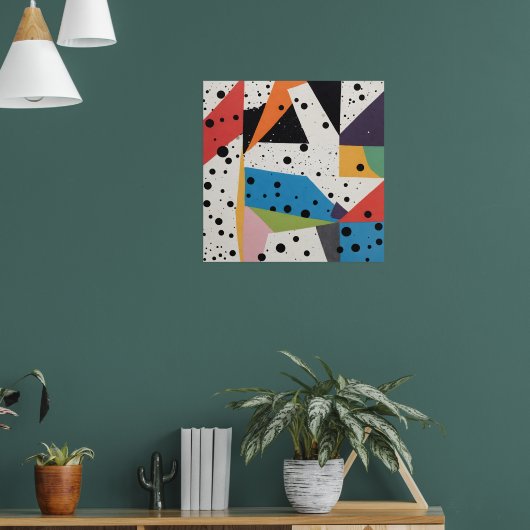 Poster Points noirs en papier collage (Salon 1)