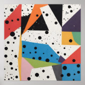 Poster Points noirs en papier collage (Devant)