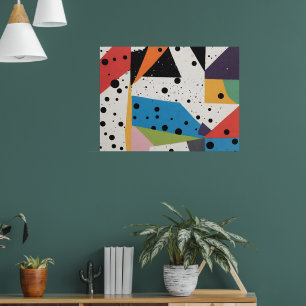 Poster Points noirs en papier collage