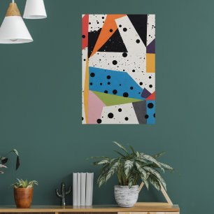 Poster Points noirs en papier collage