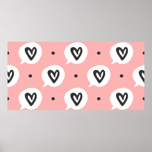 Poster Points ronds et bulles de la parole avec des conto (Devant)