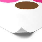 Poster Points roses et Brown Art moderne Motif Abstrait (Coin)