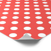 Poster Points rouges et blancs (Coin)