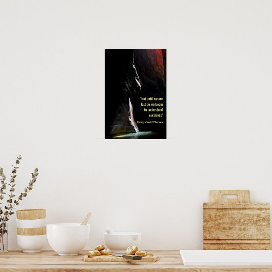 Poster Points saillants sur l'eau avec citation (Cuisine)