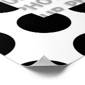 Poster Points sans couture motif noir + votre dos (Coin)