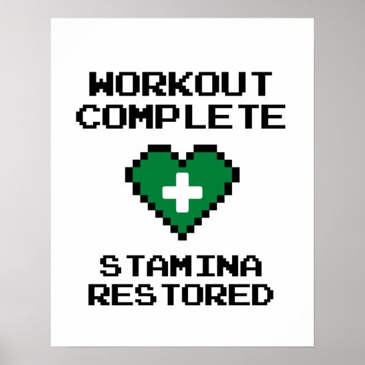 Poster Points Stamina terminés de l'entraînement restauré (Devant)