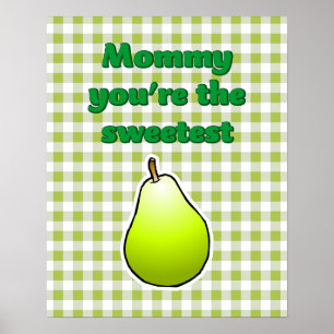 Poster Poire verte la plus douce