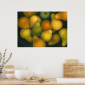 Poster poires dorées (Cuisine)