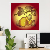 Poster Poires Sur Un Arbre (Bureau à domicile)