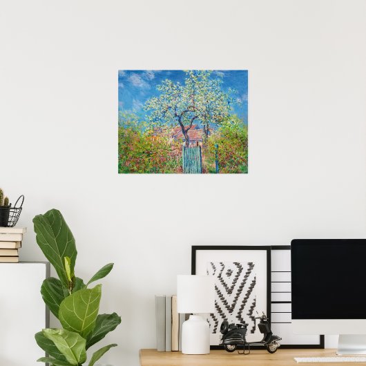 Poster Poirier en fleurs, Monet (Bureau à domicile)