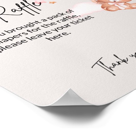 Poster Poirier rose et ballons Déchets Raffle (Coin)