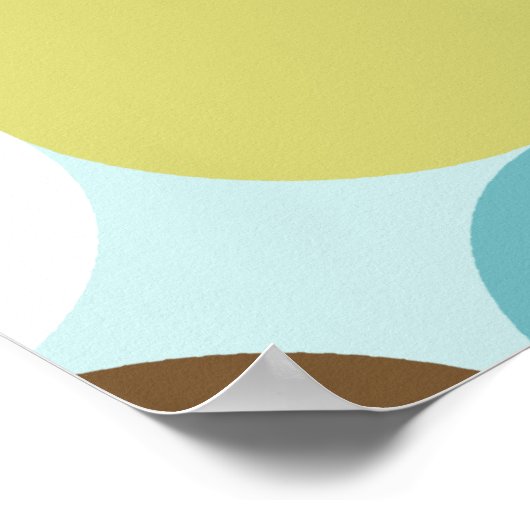 Poster pois bleu Brown (Coin)