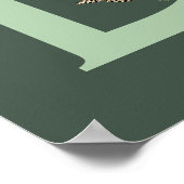Poster Pois de senteur doux papillons Monogramme Initiale (Coin)