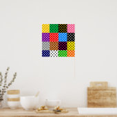 Poster Pois de surfaces composées multicolores (Cuisine)
