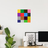 Poster Pois de surfaces composées multicolores (Bureau à domicile)