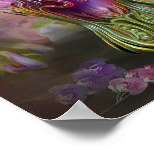 Poster Pois doux en pois doux Vase Art Poster/Imprimer (Coin)