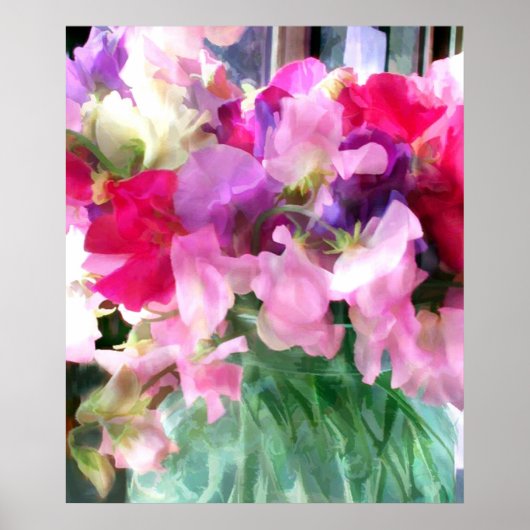 Poster Pois doux mélangés dans un pot (Devant)