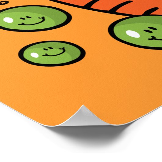 Poster Pois Et Carottes (Coin)