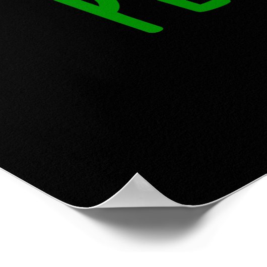 Poster Pois Et Tranquille Pois De Veggie Pun Pois Sombre (Coin)