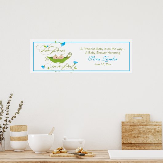 Poster Pois jumeaux dans un pois | Bannière Ping (Cuisine)