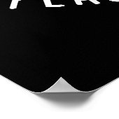 Poster Pois sur la Terre Drôle Veggie Pun de Paix Dark BG (Coin)