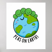 Poster Pois Sur Terre Fantaisie Veggie Pun de Paix (Devant)
