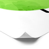 Poster Pois vert Cute Kawaii (Coin)