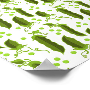 Poster Pois verts Plante Feuilles Rond Légumes Aliments