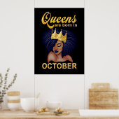 Poster Poison de Birthday | Queens Are Born In October (Cuisine)