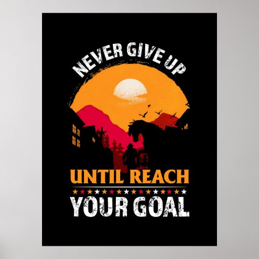 Poster Poison d'Equestrian | Never Give Up Until Reach (Devant)