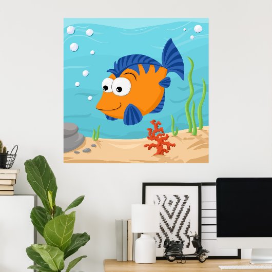 Poster Poisson (Bureau à domicile)
