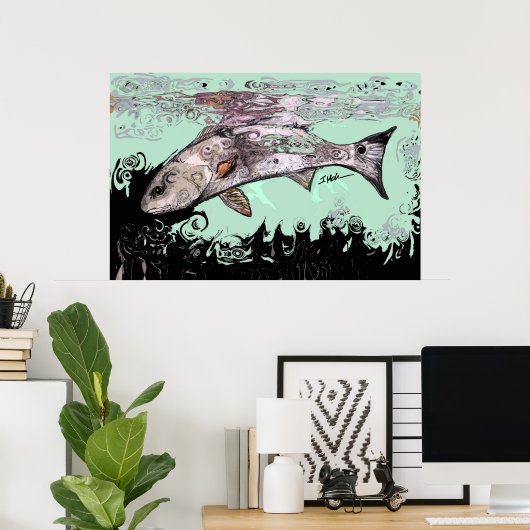 Poster Poisson (Bureau à domicile)